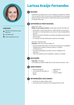 Exemplo de currículo para estágio